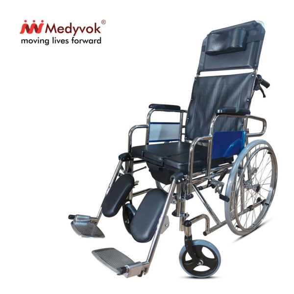 Commode Wheelchair (Foldable & Recliner)
