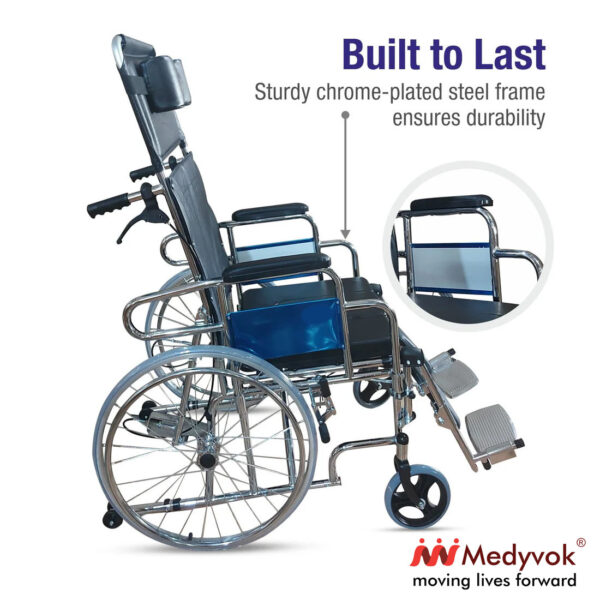 Commode Wheelchair (Foldable & Recliner) - Image 4