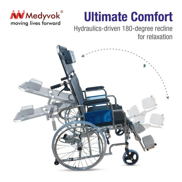 Commode Wheelchair (Foldable & Recliner) - Image 6