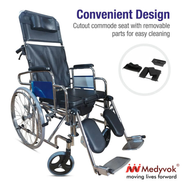 Commode Wheelchair (Foldable & Recliner) - Image 2