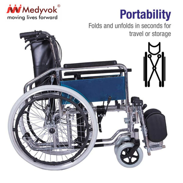 Commode Wheelchair (Foldable & Recliner) - Image 5